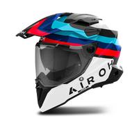 Airoh Commander 2 Doom Casco de motocross, blanco-rojo-azul, tamaño M
