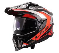 LS2 MX701 Explorer Carbon Frontier II Casco de motocross, Carbono/Naranja, Talla XS (53/54)