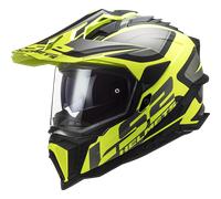 LS2 Helmets Casco Adventure MX701 EXPLORER Alter – Negro mate / Amarillo de alta visibilidad – S