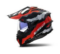 §Casco de Cross LS2 MX701 Explorer C Blanco-Rojo§