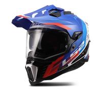 LS2 MX701 Explorer Hexa, casco de aventura XXL female Blanco/Azul/Rojo