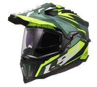 LS2, Casco Moto Cross EXPLORER SPIRE Green H-V Yellow, 3XL