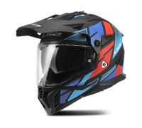 LS2 MX702 Pioneer II Block Casco de Enduro, negro-rojo-azul, tamaño 2XL para Hombres
