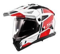 LS2 Casco de moto MX702 Pioneer II Hill Blanco/Rojo XL