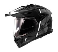 LS2 MX702 Pioneer II Hill Casco de motocross, negro mate/blanco, Talla XL (61/62)