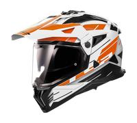 LS2 casco de motocross Pioneer II Namib white orange XXL
