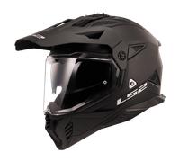 LS2 MX702 Pioneer II Solid Casco de motocross, negro, tamaño 2XL para Hombres