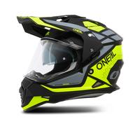 O'NEAL Casco de Moto Enduro Aberturas de ventilación para un máximo Flujo de Aire y refrigeración, Carcasa ABS, Visera Solar integrada Casco Sierra R V.24 Adulto Negro Amarillo Neón Gris Talla S