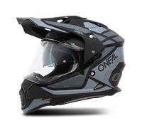 O'NEAL Casco de Moto Enduro Aberturas de ventilación para un máximo Flujo de Aire y refrigeración, Carcasa ABS, Visera Solar integrada Casco Sierra R V.24 Adulto Negro Gris Talla M