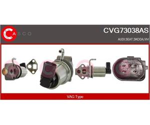 CASCO AGR-Ventil Eléctrico Compatible Para VW Golf V 1.6 Audi A3 Sportback