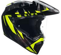 Casco AGV AX9 Carbon Steppa Carbon-gris-amarillo flúor XXL