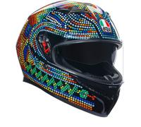 AGV K3 Rossi Winter Test 2018, casco integral L male Negro/Azul/Verde/Rojo