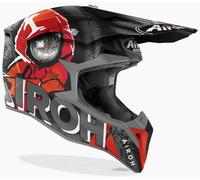 Casco Airoh Modelo Wraap Alien Rojo Mate Negro Rojo Opaco Talla L