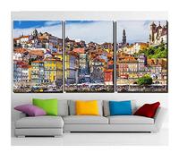 Casco antiguo pintoresco 5D DIY Diamond Painting Taladro Completo Kit,para Adultos Niños 3Pcs Pintura Diamante Rhinestone Bordado de Punto de Cruz Artes Hogar Pared Decoración Square Drill,50x70cm