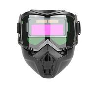 Casco automático - Funciona con energía solar | Máscara de soldadura con oscurecimiento | Protección ocular para la fabricación de metal Pulido, diadema transpirable Ergonómica, diseño desmontable PC
