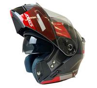 Casco AXXIS Modular FU406BSV Storm S SV Grip C5 Rojo, Gris Talla-XL