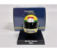 Casco Ayrton Senna 1984 Escala 1:10 Minichamps 540388419 Amarillo Verde Negro