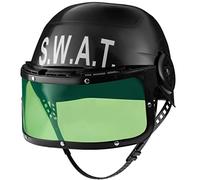 Casco Balinco SWAT con mentonera y Visera abatible, Equipo S.W.A.T.,SEK, policia, FBI, Fuerzas Especiales, Carnaval, Fiesta tematica