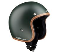 Bandit Jet Premium Line Casco Jet, verde, tamaño M para Hombres