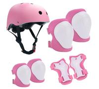 Casco Bici Niña, Capacete Criança, Casco Bicicleta Niño, Protecciones Patines Infantil, Cascos Infantiles de Protección, Casco Rodilleras Coderas para Patines Patinaje Ciclismo Monopatín, 51-54cm