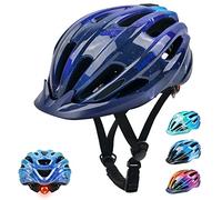 Casco Bicicleta Niño con Lámpara y Visera Casco Infantil Ajustable Casco de Bicicleta para Chico Niñas Casco MTB Patinete Ciclismo Monopatín Scooter (5-13 Años)