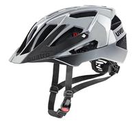 uvex Quatro, Casco MTB Seguro Unisex, Ajuste de Talla individualizado, Visera Regulable, Rhino Black, 56-61 cm