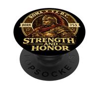 Casco Centurión Romano Fuerza Honor Antigua Roma 753 a.C. PopSockets PopGrip Adhesivo