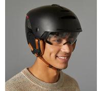 Casco Ciclismo Urbano 900 Negro Visera Iluminación Trasera L/59-62cm