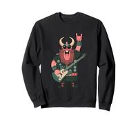 Casco con Cuernos de Personaje nórdico de Guerrero Vikingo Grande Rojo Sudadera