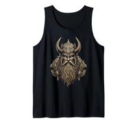 Casco con Cuernos del Rey Vikingo nórdico Leyenda Arte Camiseta sin Mangas