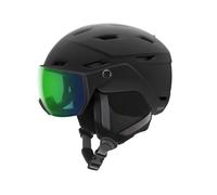 Casco con visera Smith Survey Eu (Negro Mate Chromapop Espejo Verde Cotidiano)