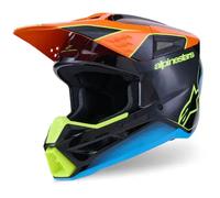 casco cross alpinestars s-m3 fray - negro / naranja / azul XXL