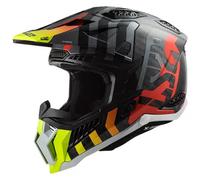 casco cross ls2 mx703 c x-force barrier - amarillo / rojo XL