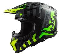 casco cross ls2 mx703 carbon x-force barrier - amarillo / verde XS