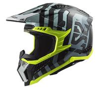 casco cross ls2 mx703 carbon x-force barrier - azul claro 3XL