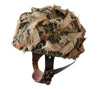 Casco de Acero MK2 Paracaidista Aerotransportado del Ejército Británico de La Segunda Guerra Mundial, Casco Militar con Red y Lona Camuflada, para Airsoft CS Al Aire Libre y Caza