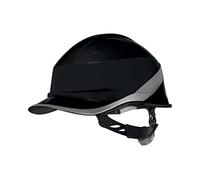 Casco de Astillero ventilado con Cierre de Béisbol ABS Rotor Cabeza Redonda 53-64 cm Dieléctrico Deltaplus Diamond Vi Wind - Único, Negro