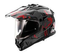 Casco de Aventura LS2 MX702 Pioneer II Crazy Negro/RojoXS Negro,Rojo