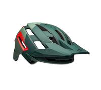 Casco de bicicleta Bell Super Air Mips verde unisex con visera extraíble M