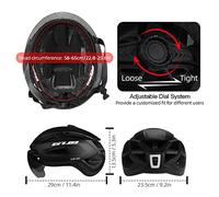 Casco de Bicicleta con Gafas magnéticas Desmontables y 9 Modos de iluminación conmutables para Hombres y Mujeres, Casco de Bicicleta Ajustable para Deportes al Aire, Apto para (Blanca)