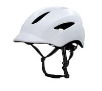 Casco DE Bicicleta CRAZY SAFETY | Casco de Bicicleta para Adulto y niño, Bici Urbana y Patinete | Casco para Mujeres y Hombres | M 54-58 cm y L 58-61cm | Casco de Bicicleta Ajustable con luz (Blanco)