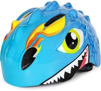Casco de bicicleta infantil con luz LED | Bonito casco de seguridad de dinosaurio 3D para niñas, niños de 3 a 8 años, ajustable, transpirable, para bicicleta, monopatín, patinaje