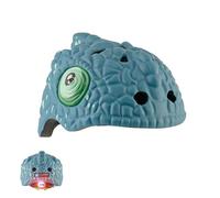 Casco de Bicicleta para niño Crazy Safety | Casco de Bici para niño de 2 a 7 años para Skate, Bicicleta, Patinete, monopatin | Casco de Animal 3D Ligero y Ajustable 49-55 cm (Camaleon Azul)