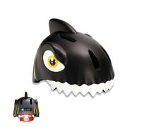 Casco de Bicicleta para niño Crazy Safety | Casco de Bici para niño de 2 a 7 años para Skate, Bicicleta, Patinete, monopatin| Casco de Animal 3D Ligero y Ajustable 49-55 cm (Tiburón Negro)