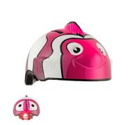 Casco de Bicicleta para niño Crazy Safety | Casco de Bici para niño de 2 a 7 años para Skate, Bicicleta, Patinete, monopatin | Casco de Animal 3D Ligero y Ajustable 49-55 cm (Pececito Rosa)