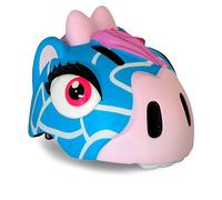 Casco de Bicicleta para niño Crazy Safety | Casco de Bici para niño de 2 a 7 años para Skate, Bicicleta, Patinete, monopatin| Casco de Animal 3D Ligero y Ajustable 49-55 cm (Jirafa Azul)