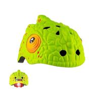 Casco de Bicicleta para niño Crazy Safety | Casco de Bici para niño de 2 a 7 años para Skate, Bicicleta, Patinete, monopatin | Casco de Animal 3D Ligero y Ajustable 49-55 cm (Camaleón Verde)