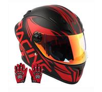 Casco De Bicicleta Para Niños Con Guantes, Para Patinete, Motocicleta, ATV Y Cuatriciclo Aprobado Por El DOT, Apto Para Edades De 3 A 13 Años. 4,L/(51~62cm)