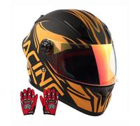 Casco De Bicicleta Para Niños Con Guantes, Para Patinete, Motocicleta, ATV Y Cuatriciclo Aprobado Por El DOT, Apto Para Edades De 3 A 13 Años. 11,XL/(53~54cm)