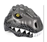 Casco de Bicicleta para niños con luz LED, Bonito Casco de Seguridad de Dinosaurio 3D para niñas, niños de 3 a 8 años, Ajustable y Transpirable para niños, para Bicicleta, monopatín, Patinaje